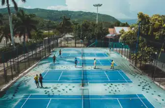 Exotic tropical pickleball destination